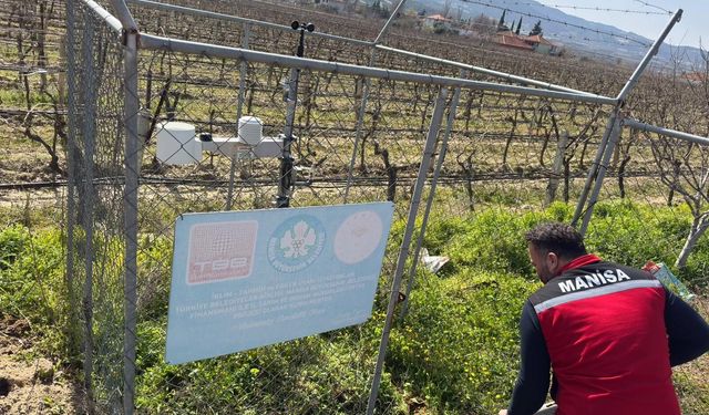 Sarıgöl'de erken uyarı tahmin istasyonlarının bakımı yapıldı