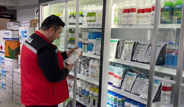 Sarıgöl'de gübre ve zirai ilaç satış noktaları denetlendi