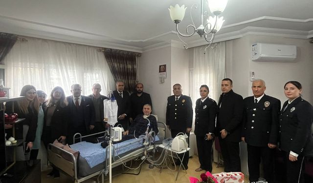 Turgutlulu Trafik Polisi İsmail Güneş’e Anlamlı Ziyaret