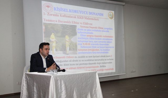"Yangın Riski Azaltma Planı" kapsamında eğitim verildi