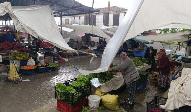 Selendi'de lodos ve sağanak hayatı felç etti