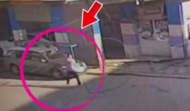 İş yerine pompalı tüfekle saldırı anı kamerada