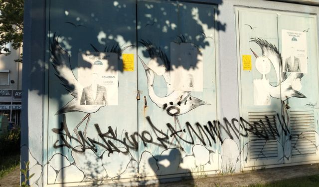 Sanatla güzelleştirilen trafolar vandalların hedefi oldu