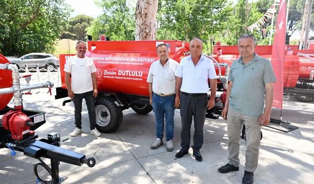 Sarıgöl'de üç mahalleye yangın tankeri desteği