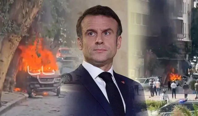 Macron’un ziyaret ettiği Şam’da çifte patlama