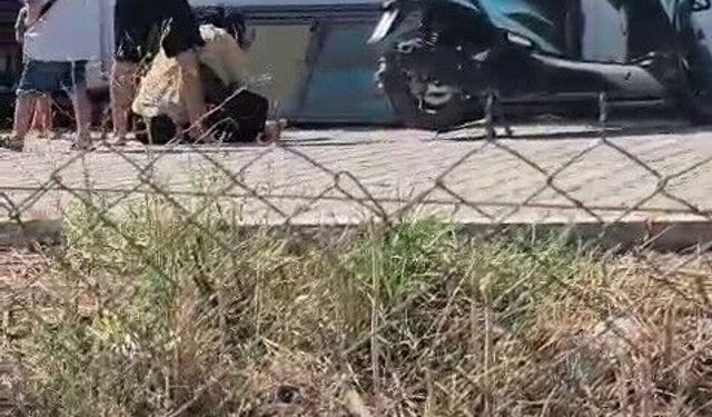 Ayrılmak istediği için evlatlarının önünde eli bıçaklı kocası tarafından öldüresiye dövüldü