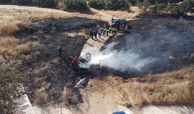 Balıkesir'de kaza yapan otomobil araziye uçtu: 4 yaralı