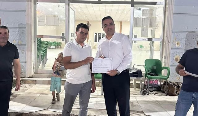 Sarıgöl'de üreticilere sertifika desteği