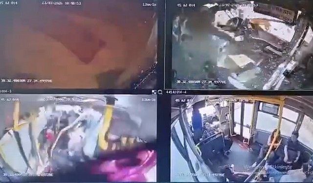 Manisa'daki 11 kişinin yaralandığı kazanın görüntüleri ortaya çıktı