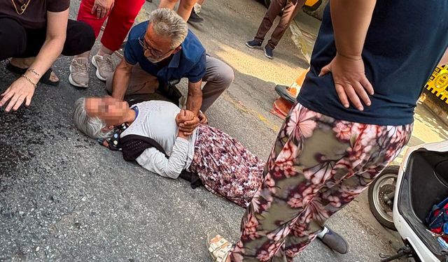 İzmir’de motosikletin çarptığı kadın yaralandı