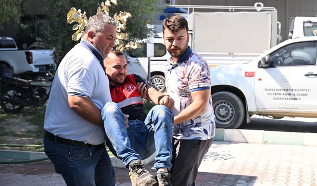 Manisa Büyükşehir Belediyesi personeline nefes kesen tatbikat