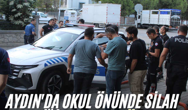 Aydın'da okul önünde silah paniği: Pompalı tüfekle gezen 2 şüpheli yakalandı