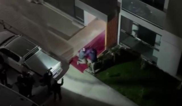 Binaya giren yaban domuzu, polis operasyonuyla etkisiz hale getirildi