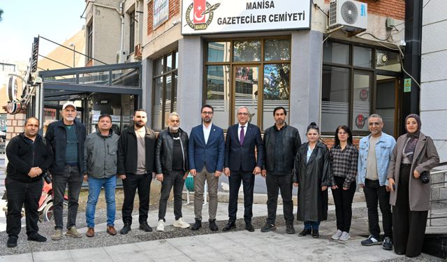 İl Müdürü Karayel'den Manisa Gazeteciler Cemiyeti'ne ziyaret