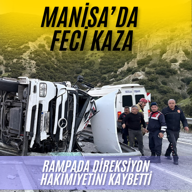 Kontrolden çıkan tır devrildi: 1 yaralı