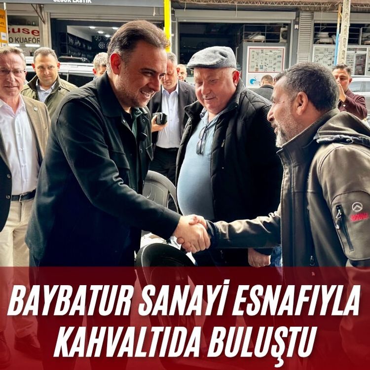 Baybatur sanayi esnafıyla kahvaltıda buluştu
