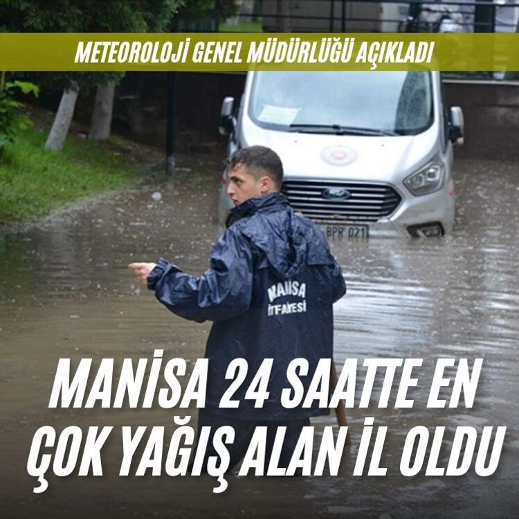 Manisa 24 saatte en çok yağış alan il oldu