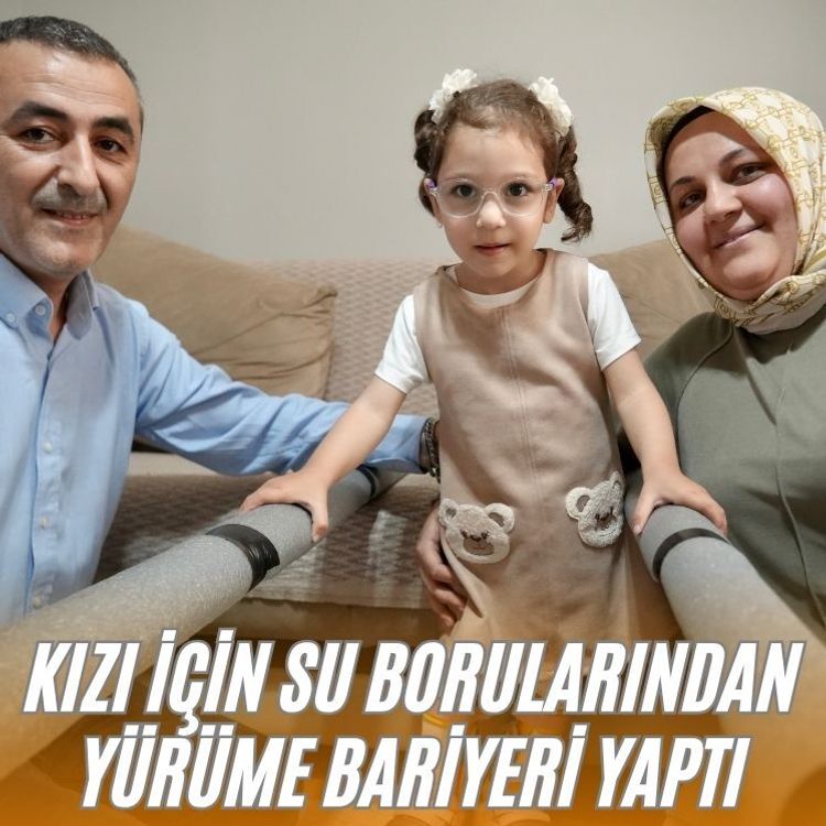 Kızı için su borularından yürüme bariyeri yaptı