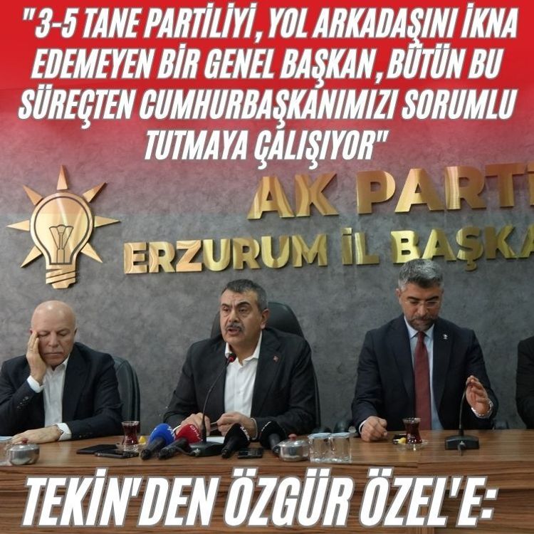 Tekin'den Özgür Özel'e: "3-5 tane partiliyi, yol arkadaşını ikna edemeyen bir genel başkan"
