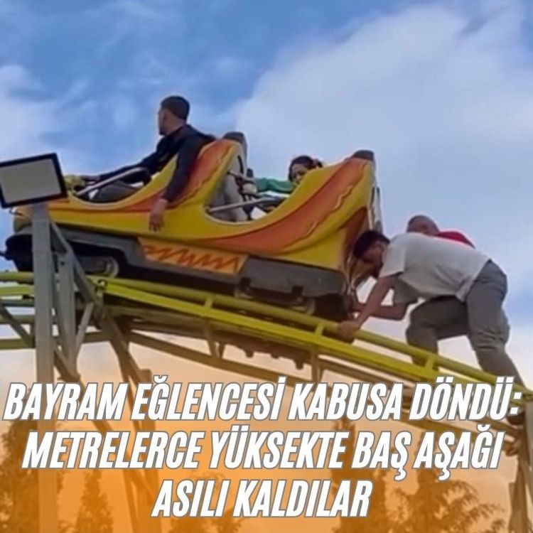 Bayram eğlencesi kabusa döndü: Metrelerce yüksekte baş aşağı asılı kaldılar