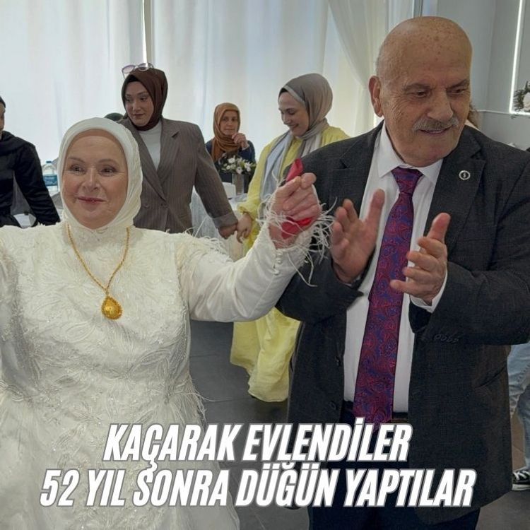 52 yıl sonra hayallerine kavuştular: Kaçarak evlenen çift düğün yaptı
