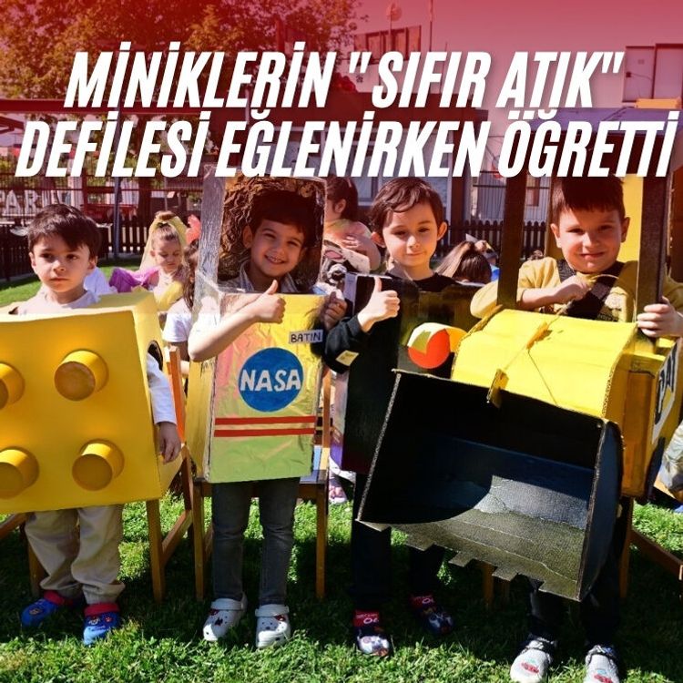 Miniklerin "Sıfır atık" defilesi eğlenirken öğretti