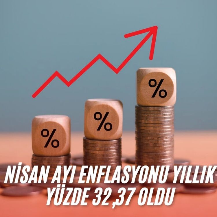 Nisan ayı enflasyonu yıllık yüzde 32,37 oldu