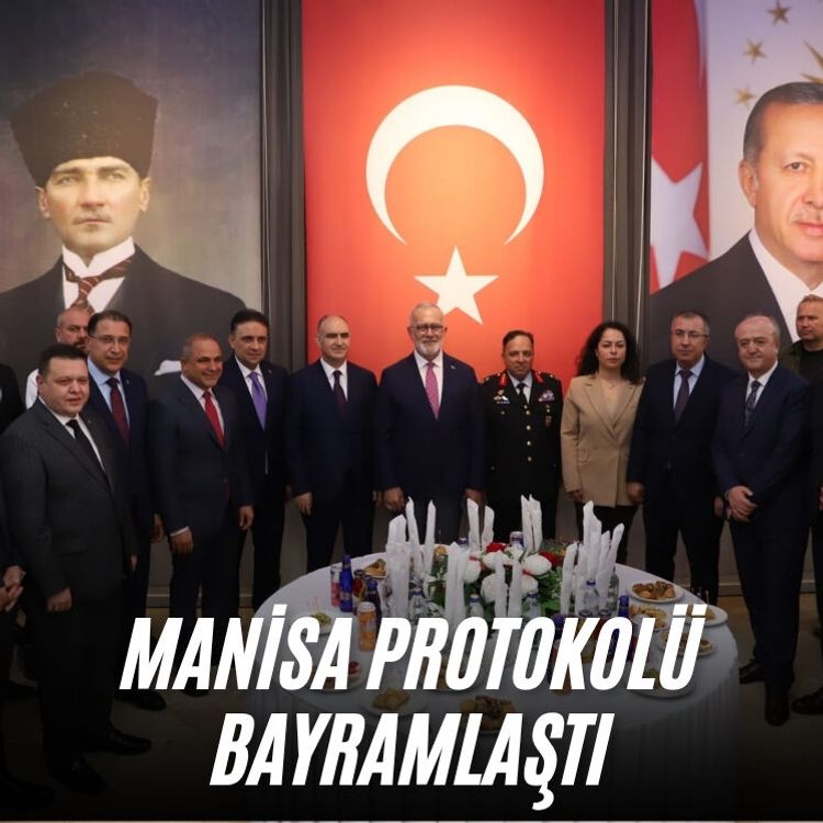 Manisa protokolü bayramlaştı