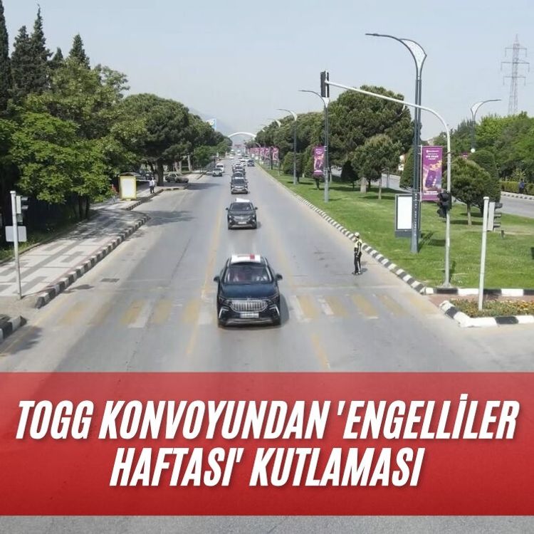 TOGG konvoyundan 'Engelliler Haftası' kutlaması