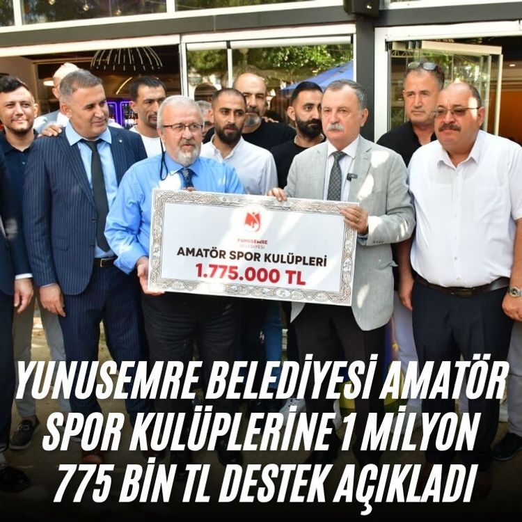 Yunusemre Belediyesi amatör spor kulüplerine 1 milyon 775 bin TL destek açıkladı