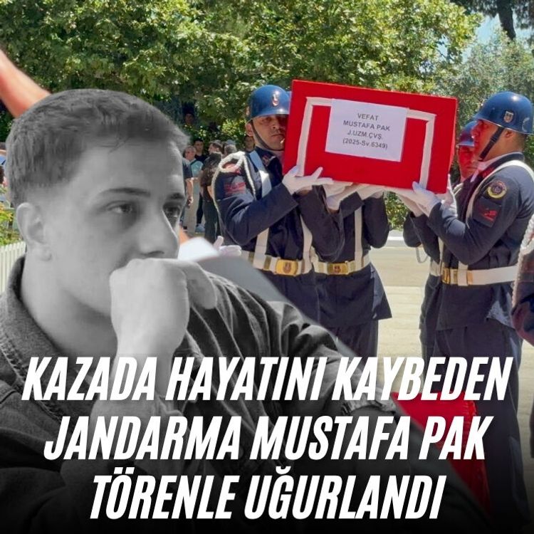 Kazada hayatını kaybeden Jandarma Mustafa Pak törenle uğurlandı