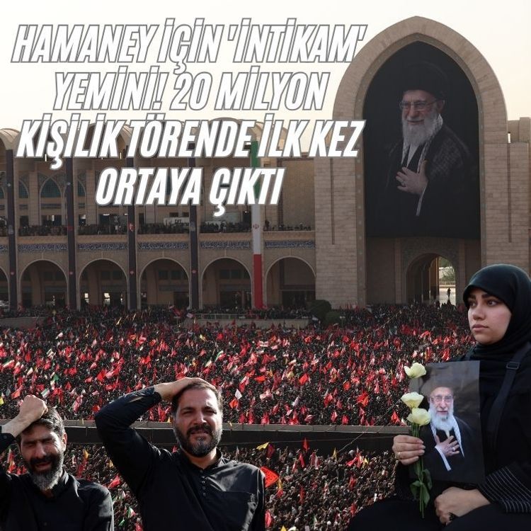 İran’da binlerce kişi Hamaney’in cenaze töreni için toplandı