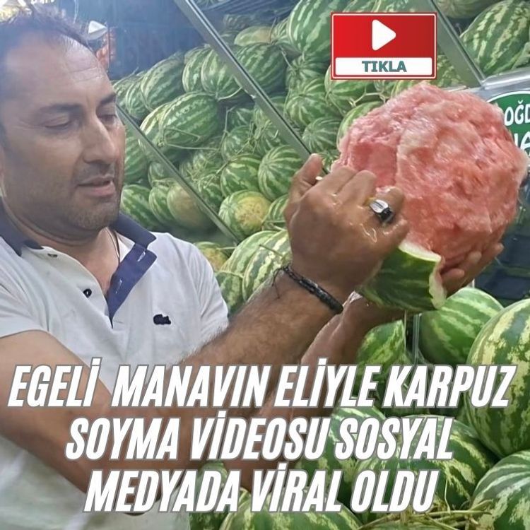 Kütahyalı manavın eliyle karpuz soyma videosu sosyal medyada viral oldu