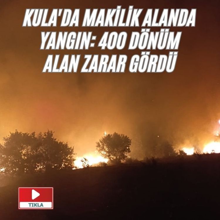 Manisa'da makilik alanda yangın: 400 dönüm alan zarar gördü