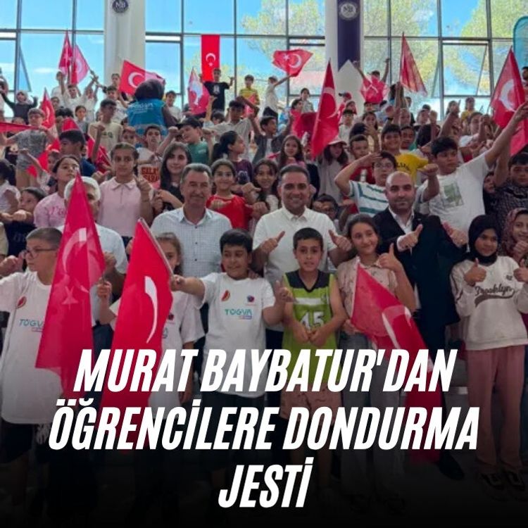 Murat Baybatur'dan öğrencilere dondurma jesti