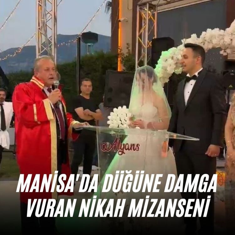 Manisa'da düğüne damga vuran nikah mizanseni