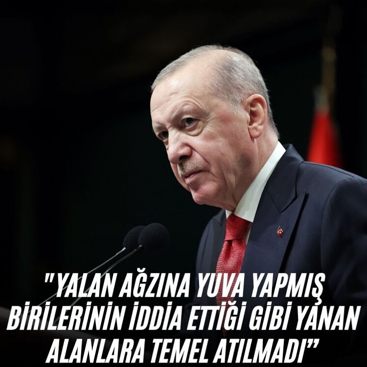 "Yalan ağzına yuva yapmış birilerinin iddia ettiği gibi yanan alanlara temel atılmadı, tohum atıldı"