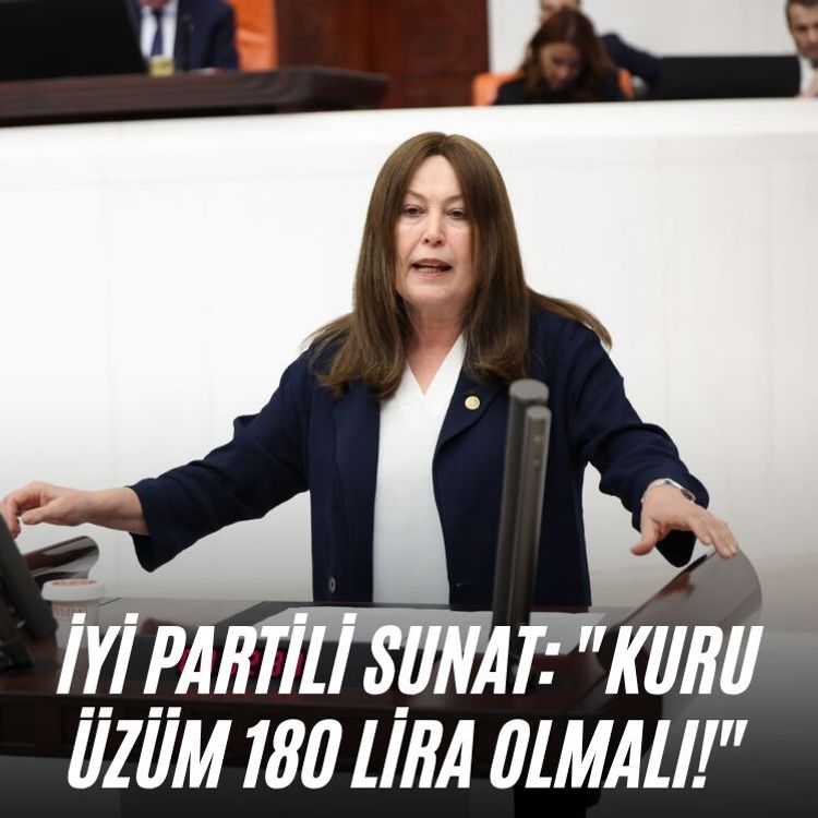 İYİ Partili Sunat: "Kuru üzüm 180 lira olmalı!"