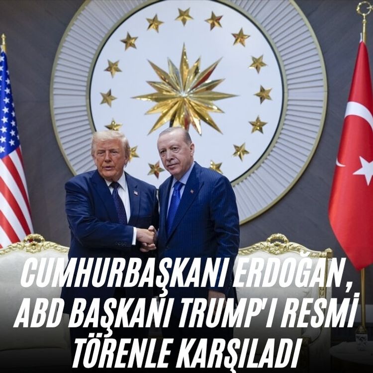 Cumhurbaşkanı Erdoğan, ABD Başkanı Trump'ı resmi törenle karşıladı