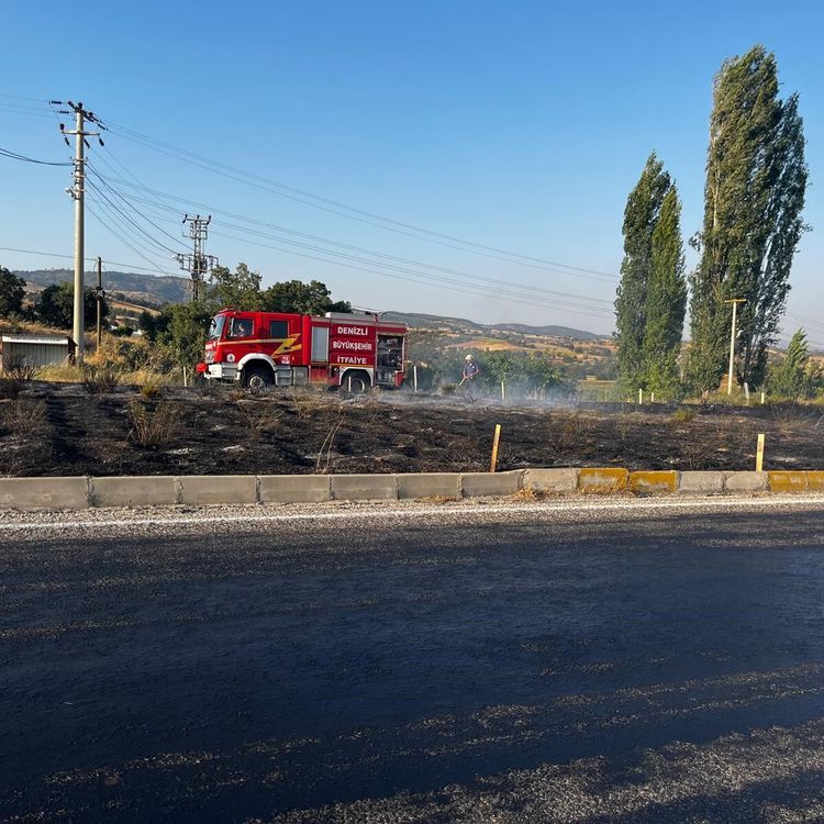 Refüjde çıkan yangın kısa sürede söndürüldü
