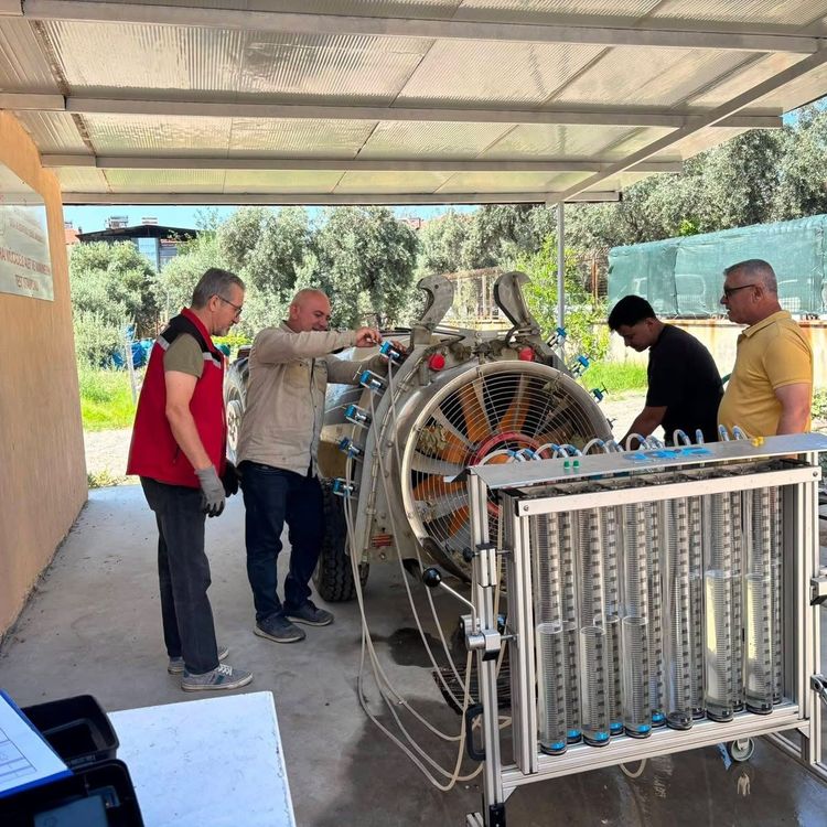 Sarıgöl’de ilaçlama makineleri için test istasyonu kuruldu