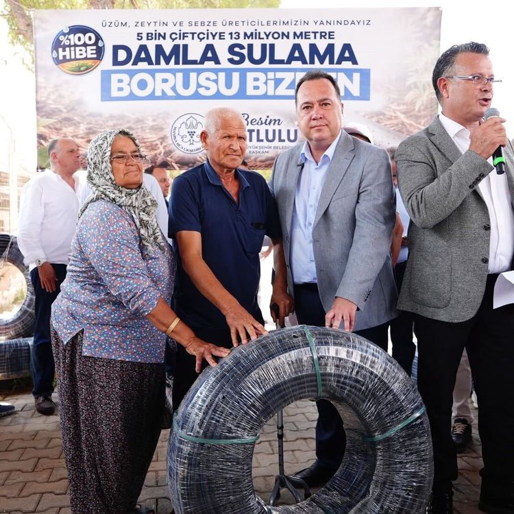 Manisa Büyükşehir’den Alaşehir’e 13,2 milyon TL’lik damla sulama desteği