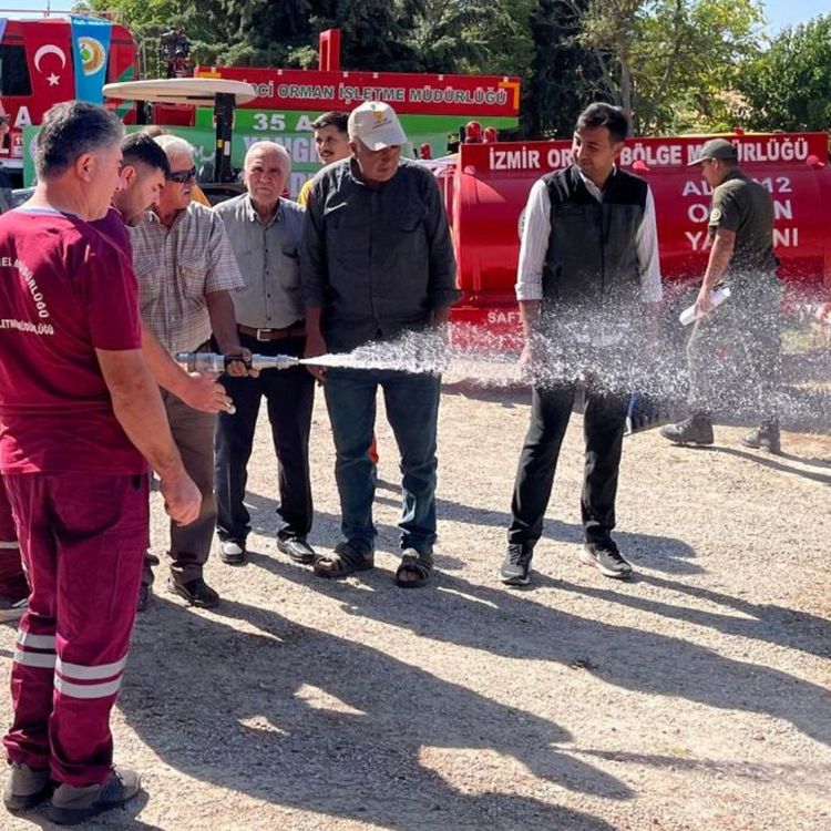 Demirci’de orman yangınlarına karşı 3 tonluk güç