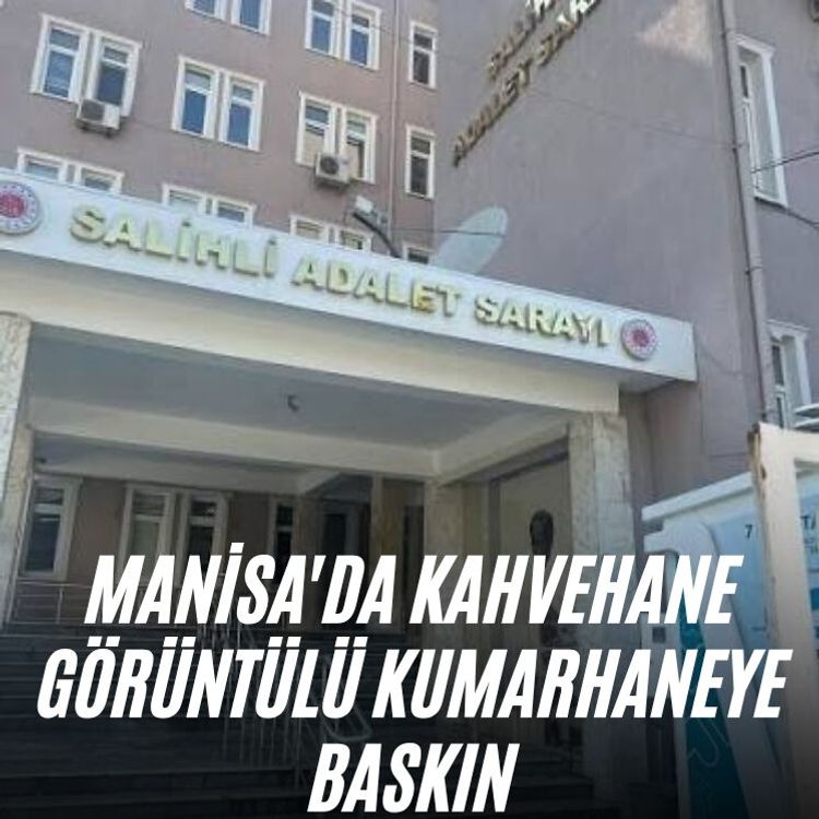Manisa'da kahvehane görüntülü kumarhaneye baskın