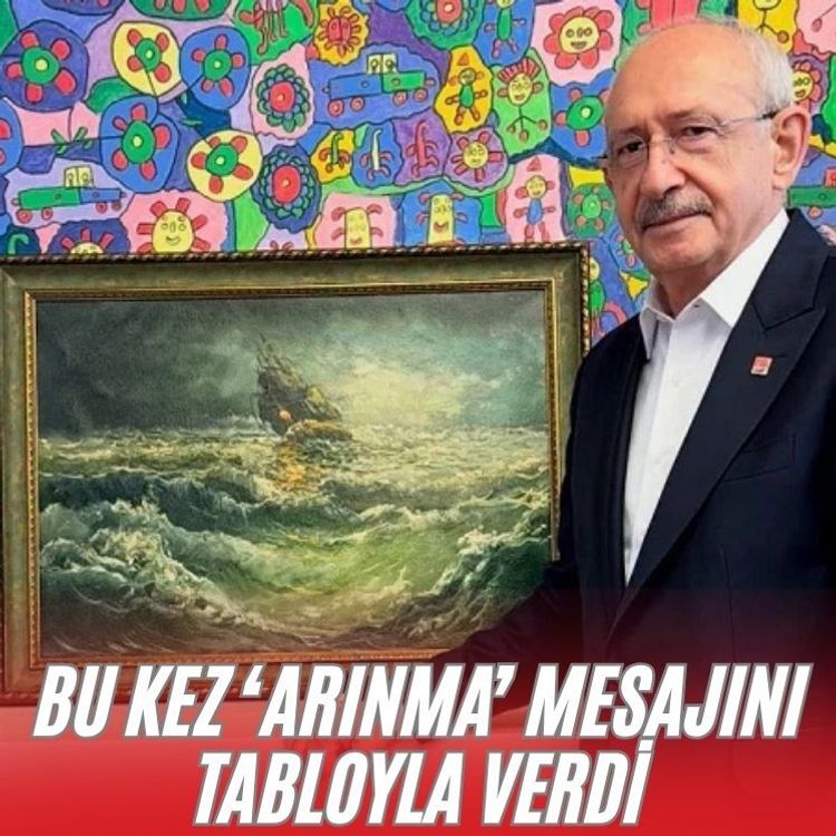 Bu kez ‘arınma’ mesajını tabloyla verdi