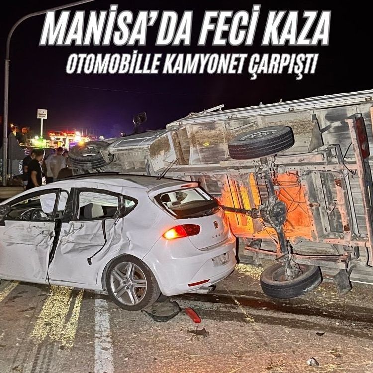 Otomobil ile kamyonet çarpıştı: 1 yaralı
