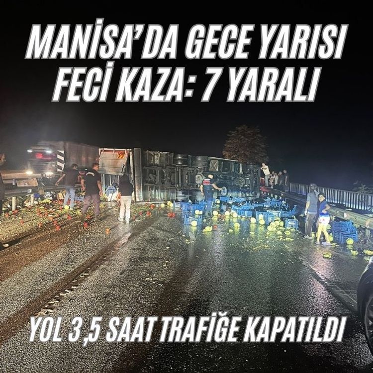 Manisa'da zincirleme trafik kazası: 7 yaralı