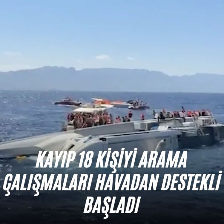 Girne’de feribot faciasında 2’nci gün: Kayıp 18 kişiyi arama çalışmaları havadan destekli başladı