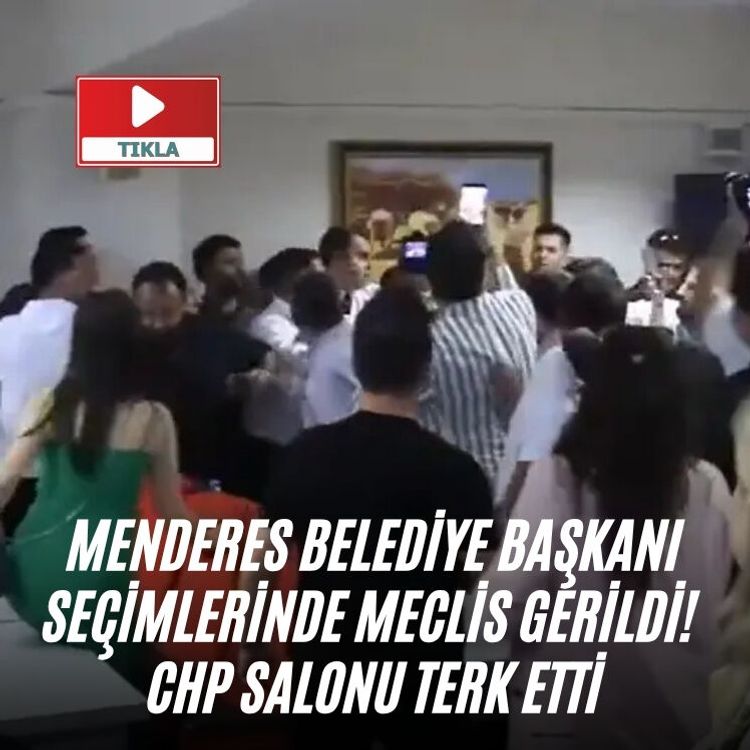 Menderes Belediye Başkanı seçimlerinde meclis gerildi! CHP salonu terk etti