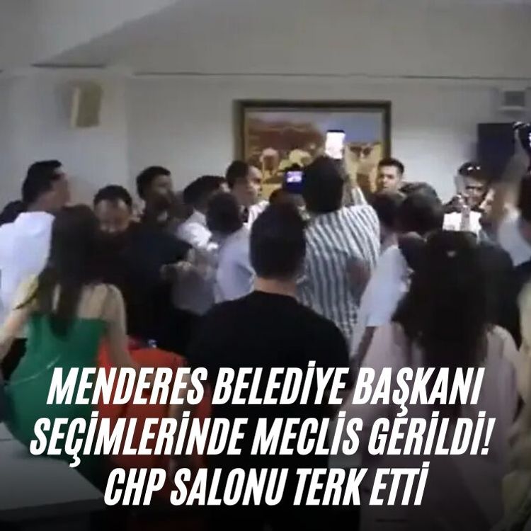 Menderes Belediye Başkanı seçimlerinde meclis gerildi! CHP salonu terk etti